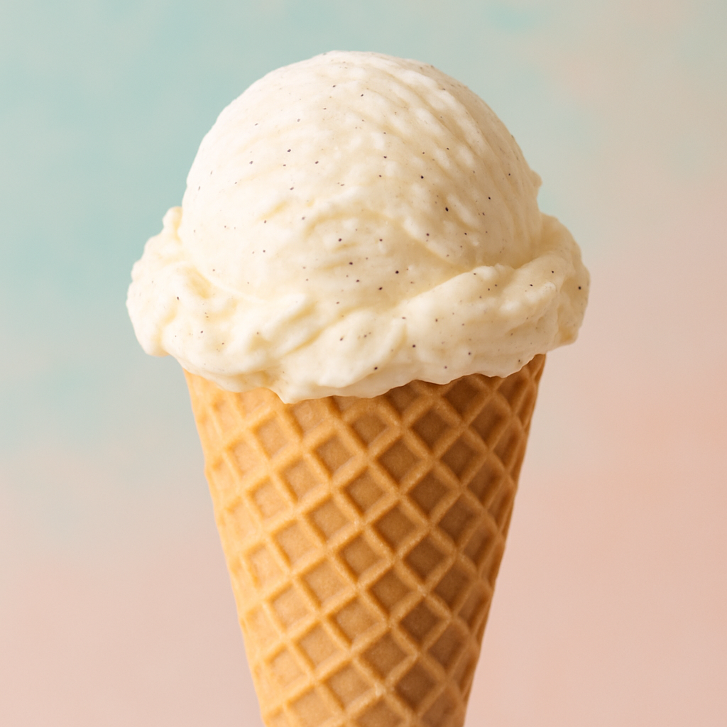 Refreshing vanilla ice cream
