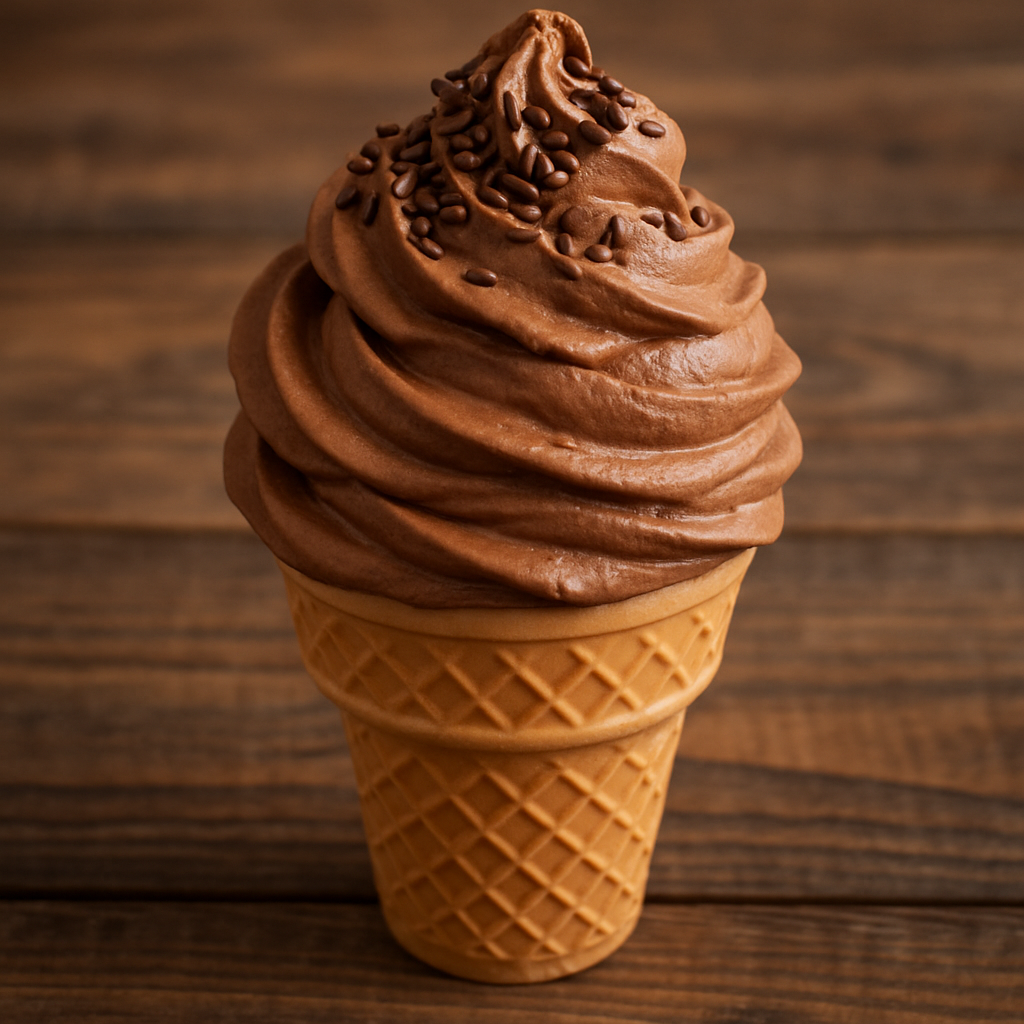 Delicious chocolate ice cream