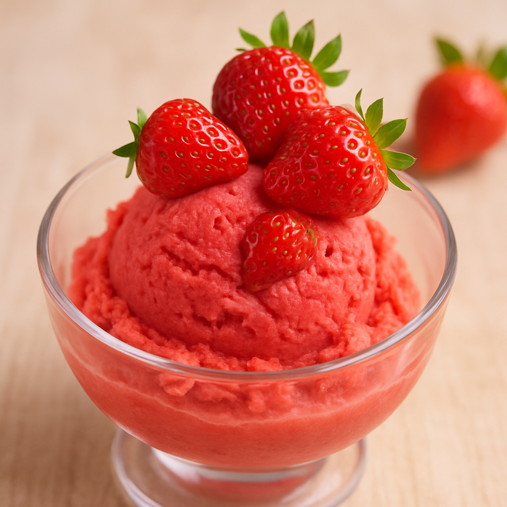 Fruity strawberry ice cream